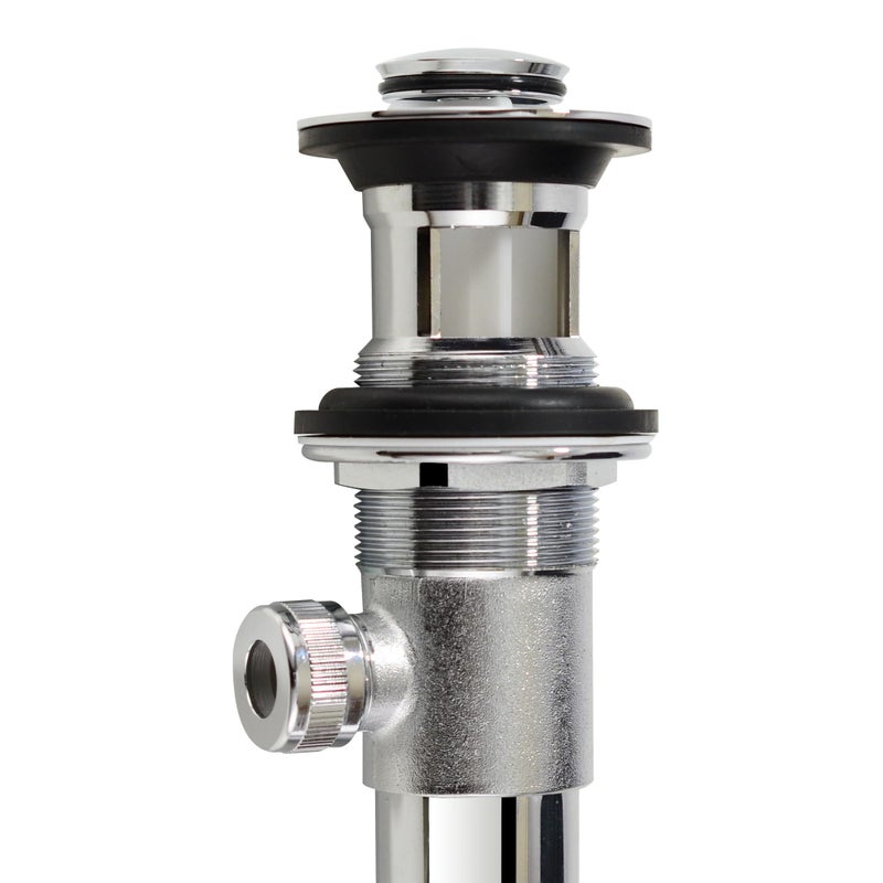 Purelux Bathroom Sink Drain Stopper Assembly with Lift Rod and Overflow, Chrome Finish - Image 5